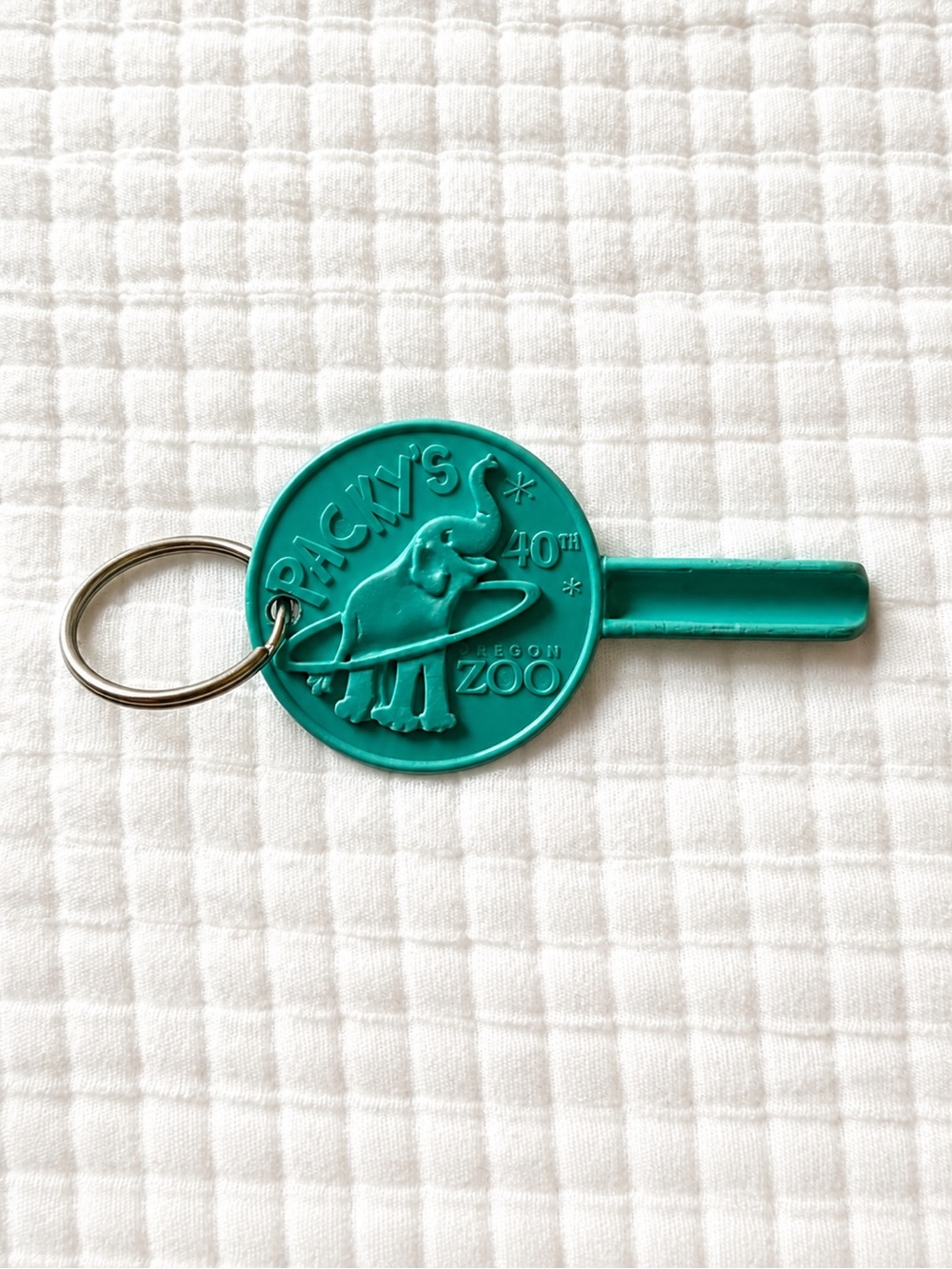 Vintage Oregon Zoo Packy’s 40th Anniversary Zoo Key Keychain